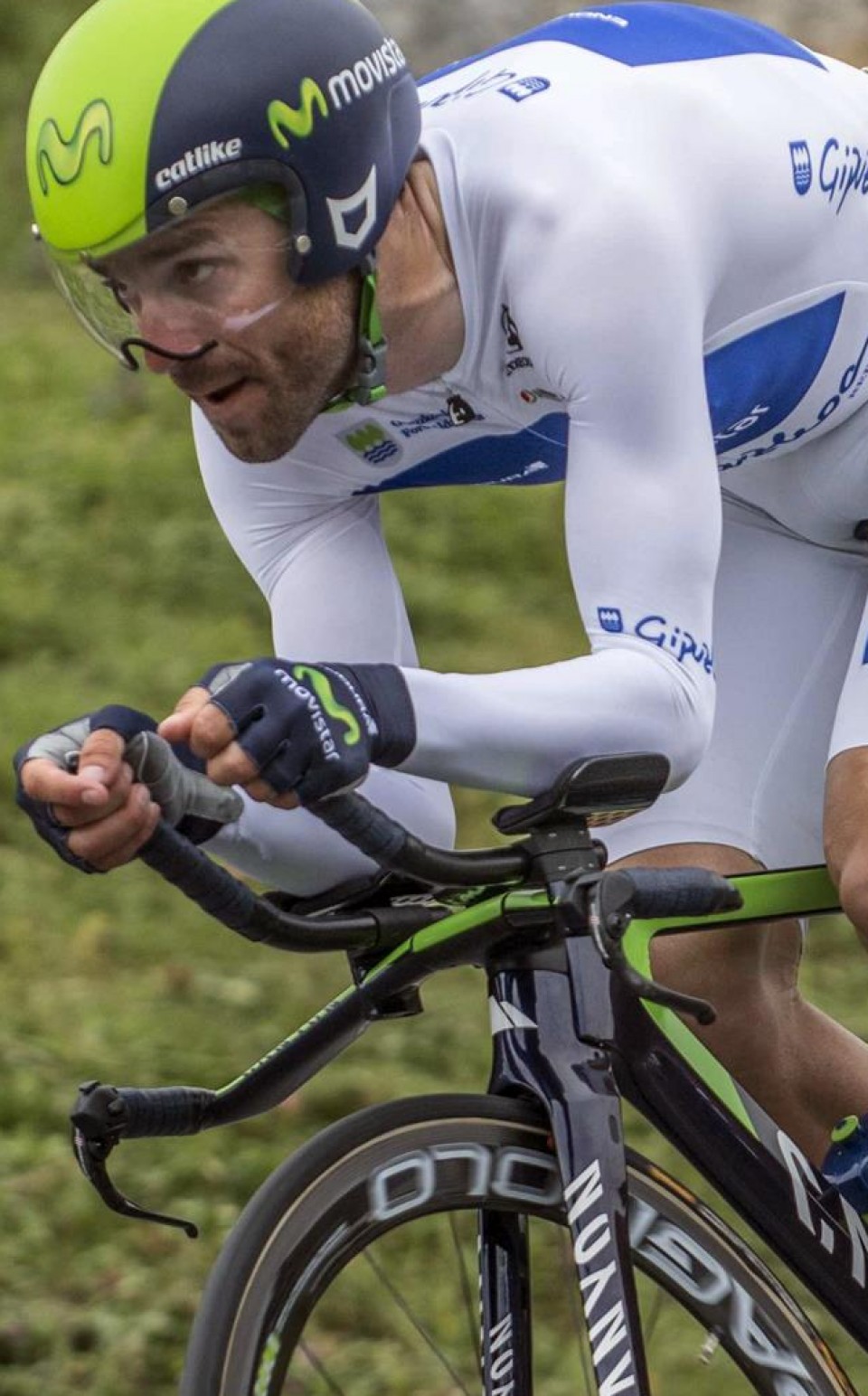 Alejandro Valverde, en la contrarreloj / EFE.