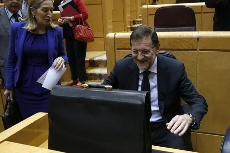El presidente del Gobierno Mariano Rajoy en el Senado. Foto: EFE