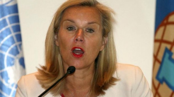 Sigrid Kaag NBEren misioaren burua. Argazkia: EFE