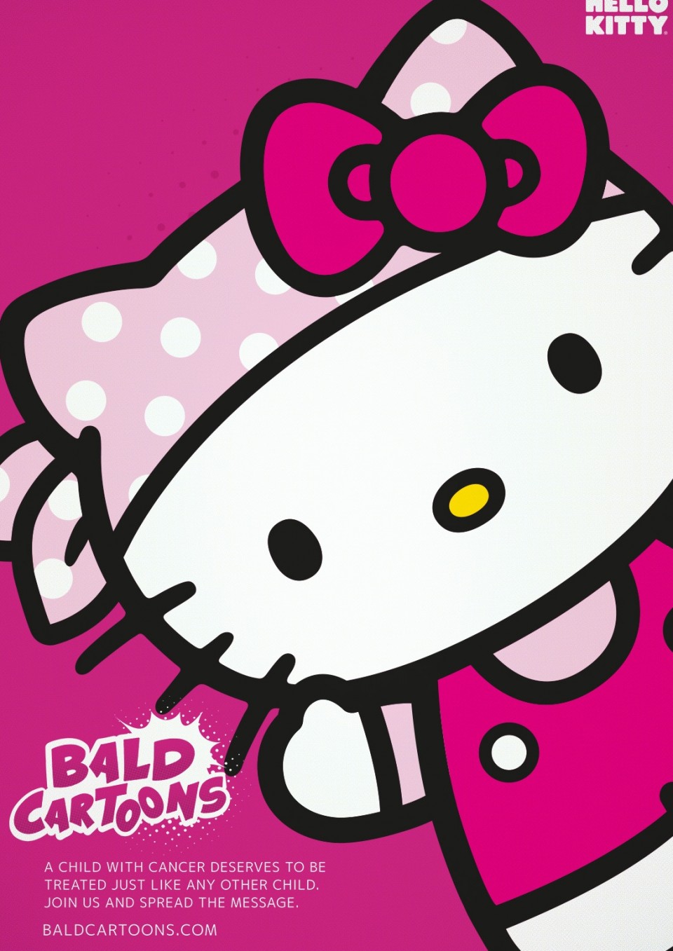 Hello Kitty calva. Foto: Bald Cartoons