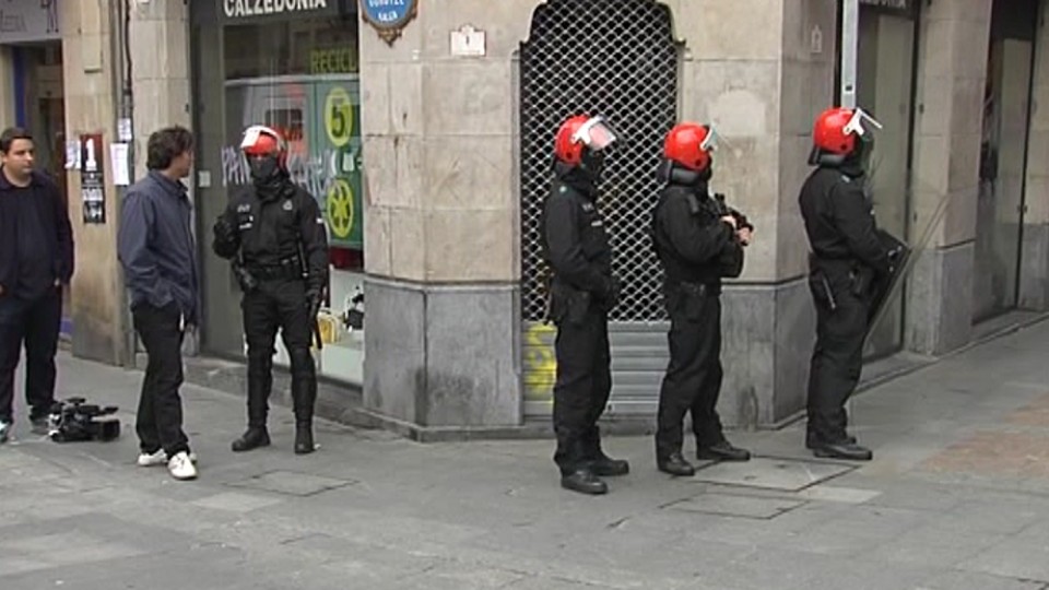 La Ertzaintza, en Bilbao.