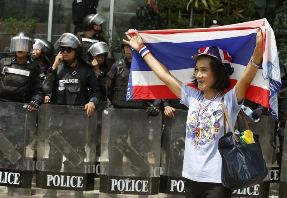 Protestas en Tailandia. Foto: EFE