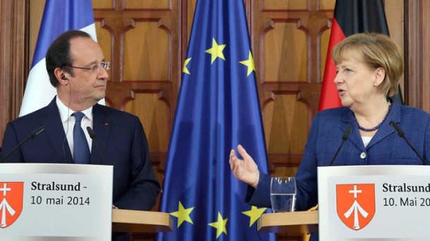 François Hollande y Angela Merkel. Foto: EFE