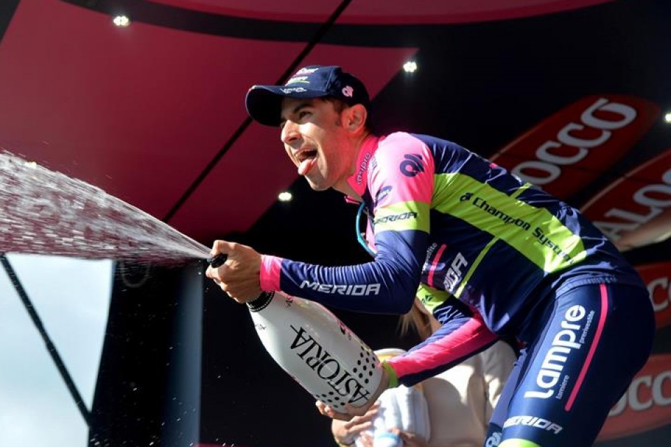 Diego Ulissi, etapa garaipena ospatzen / EFE.