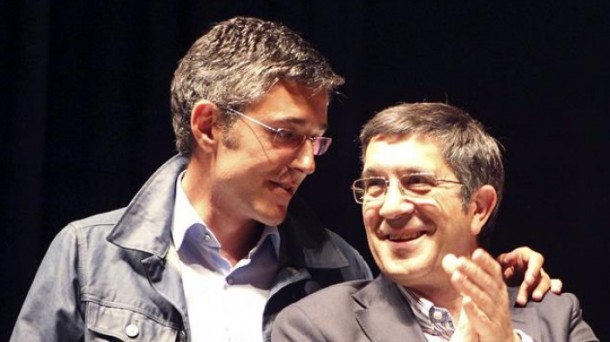 Eduardo Madina y Patxi López, en el acto del PSE en Barakaldo. EiTB