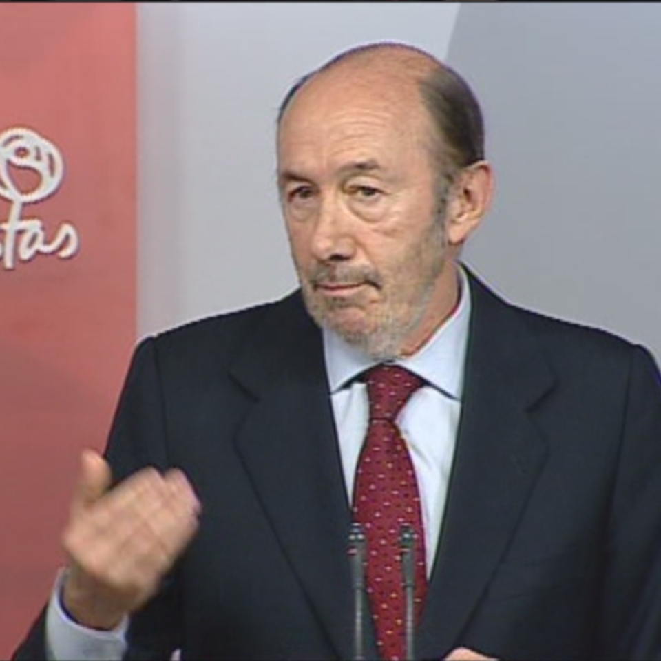 Alfredo Perez Rubalcaba PSOEko idazkari nagusia. EFE