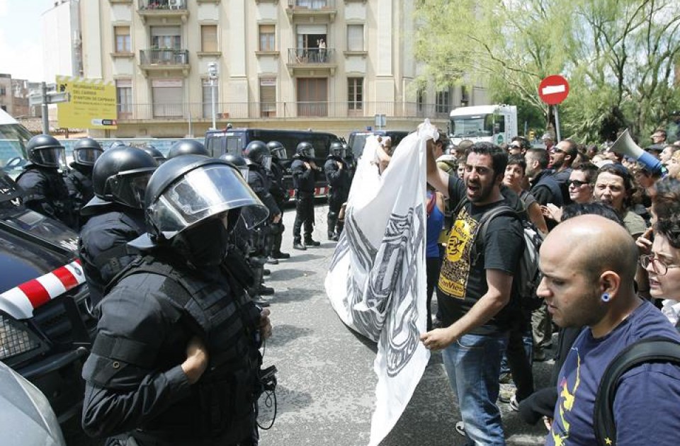 Protesta del movimiento okupa en Barcelona. Foto: EFE