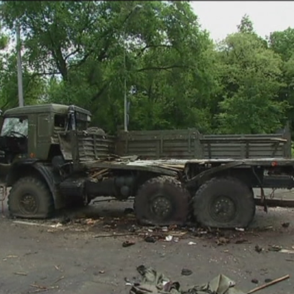 Militante prorruso en Slaviansk (Ucrania). Foto: EFE
