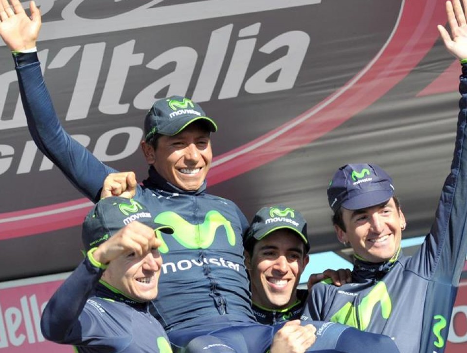 Movistar, Quintararen arrosa ospatzen / EFE.