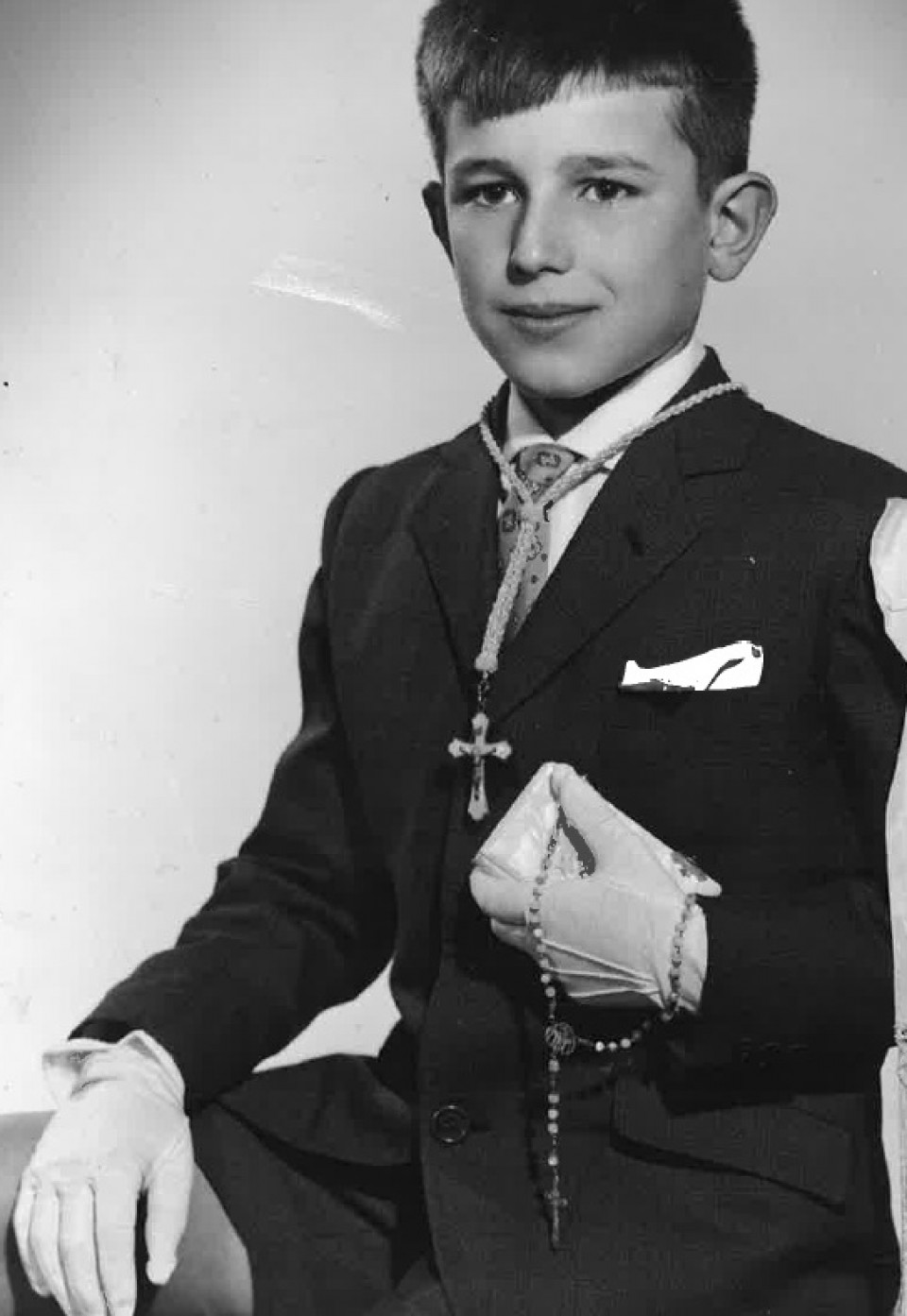 Jose Luis, bere bigarren jaunartzea egin zuen egunean. Orio, 1960