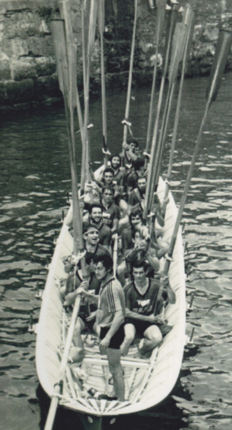 Kaikuko tripulazioarekin, Kontxako bandera irabazi ondoren. Donostia, 1978