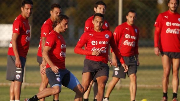 Entrenamiento de Chile / EFE.