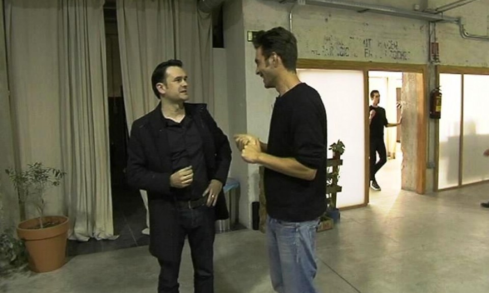 Jon Kortajarena y Iñaki Lopez en el estudio