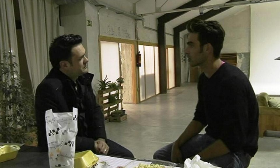 Jon Kortajarena y Iñaki Lopez en el estudio