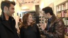 Iñaki Lopez con Jon Kortajarena en la peluquería