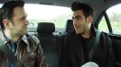 Iñaki Lopez con Jon Kortajarena en el taxi