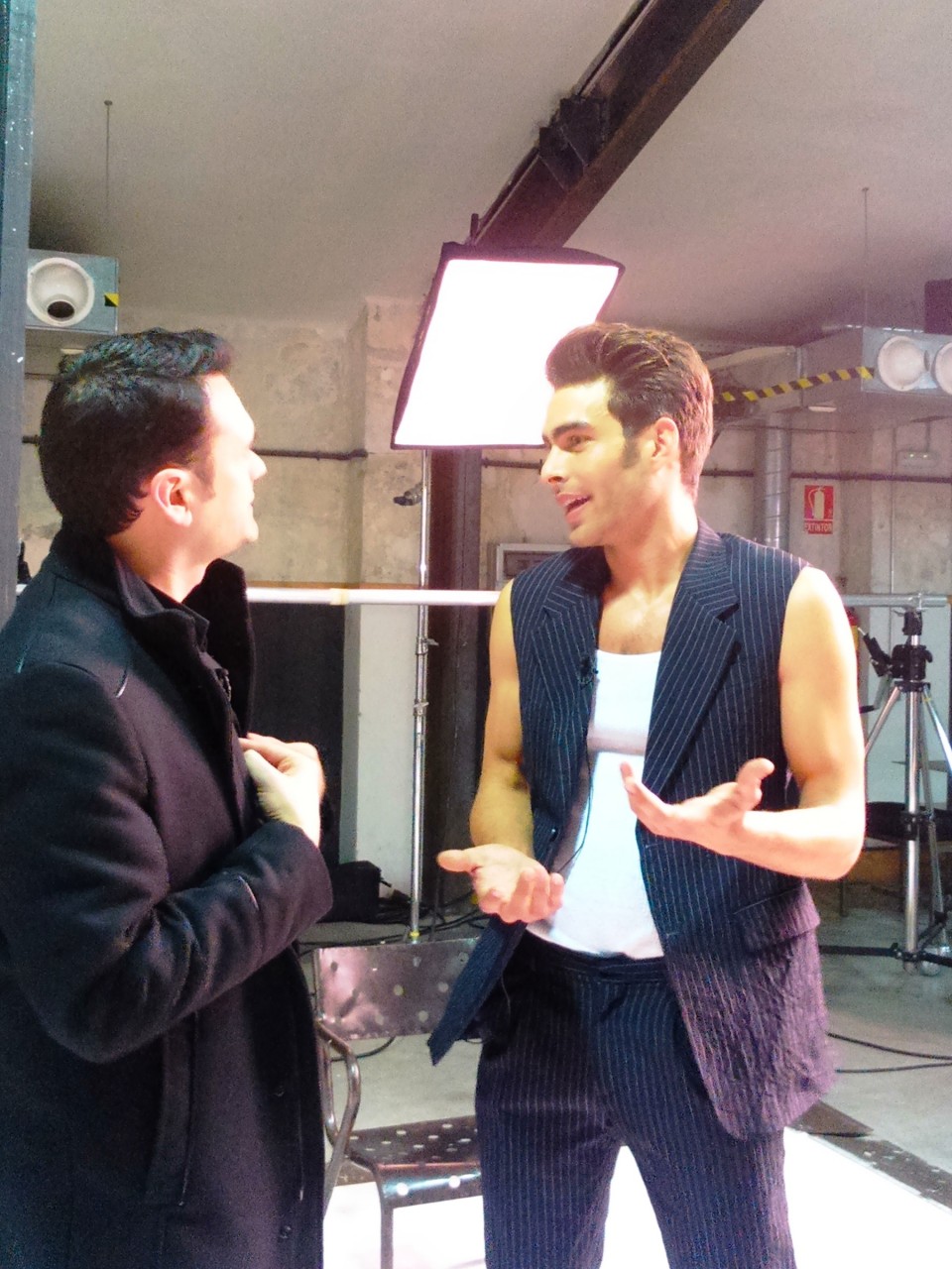 Jon Kortajarena y Iñaki Lopez en el estudio