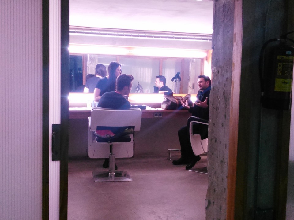 Jon Kortajarena y Iñaki Lopez en el estudio