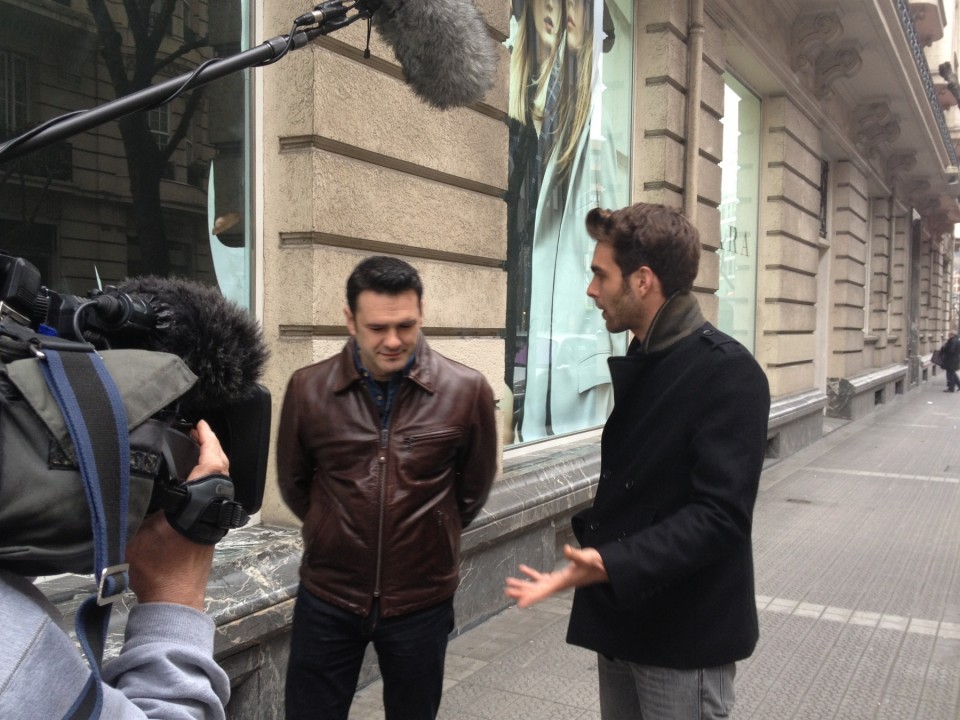 Iñaki Lopez con Jon Kortajarena de paseo