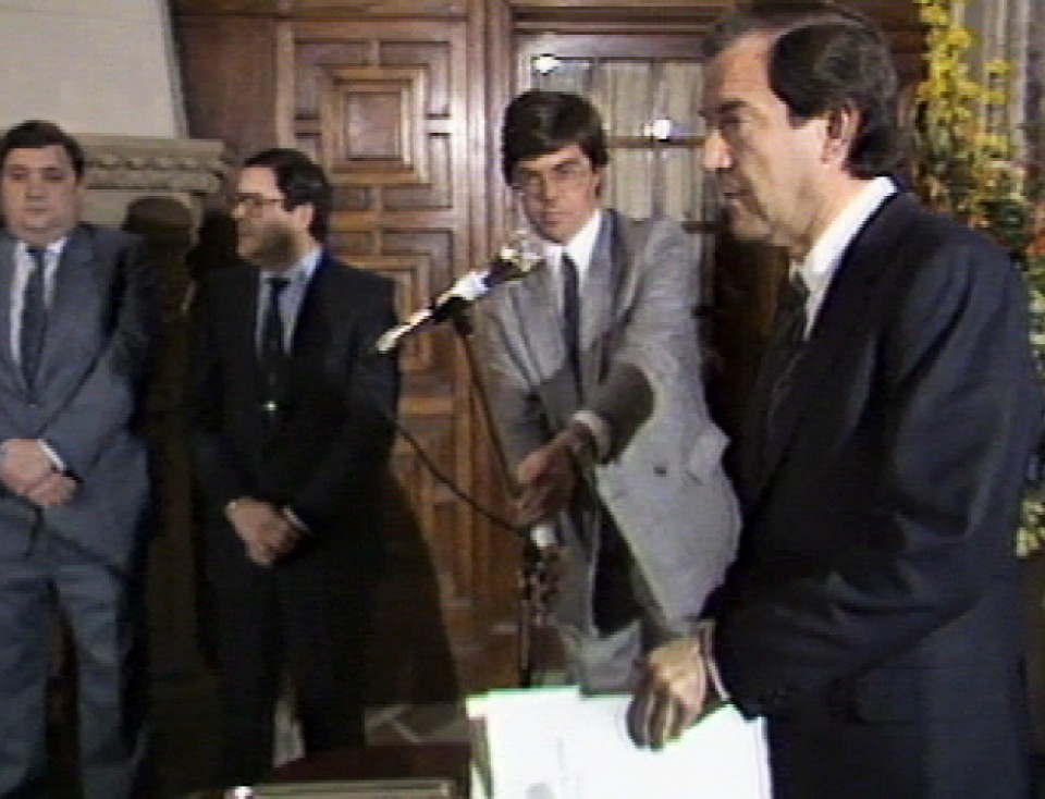Gorka, Karlos Garaikoetxea lehendakariarekin. Gasteiz 1982