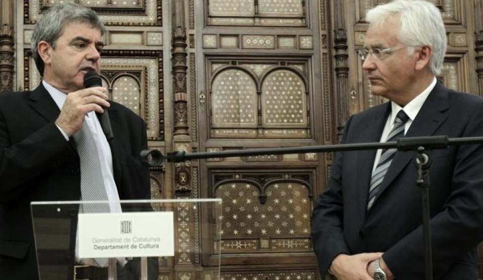 Gorka Ferran Mascarell Generalitateko kultura kontseilariarekin. Bartzelona 2012