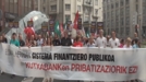 Una manifestación denuncia el proceso de pribatización de Kutxabank