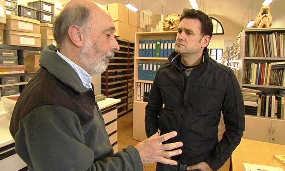 Paco Etxebarria eta Iñaki Lopez Aranzadi zentruan