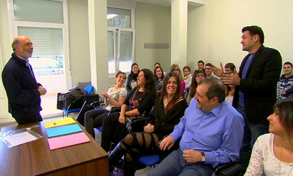 Paco Etxebarria eta Iñaki Lopez unibertsitatean