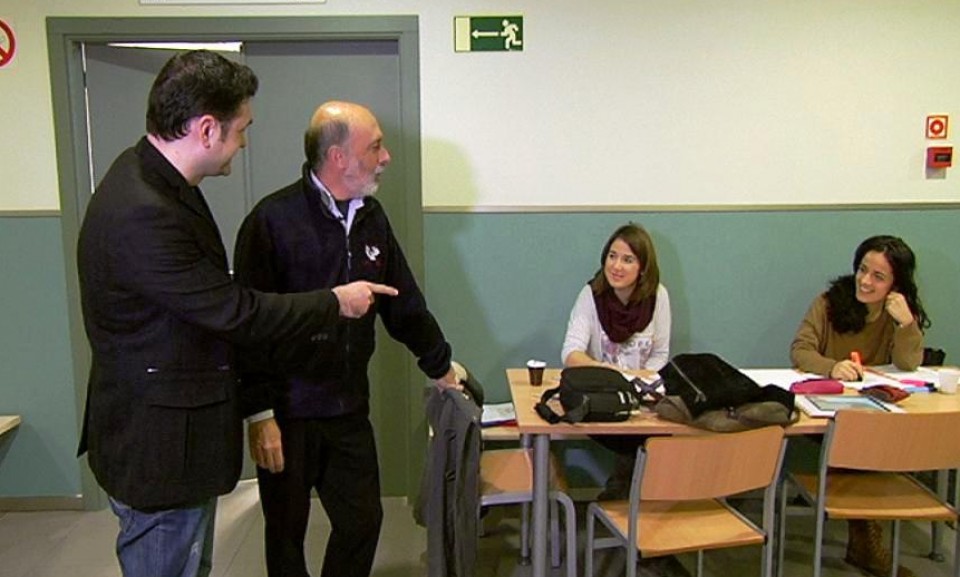 Paco Etxebarria eta Iñaki Lopez Unibertsitatean