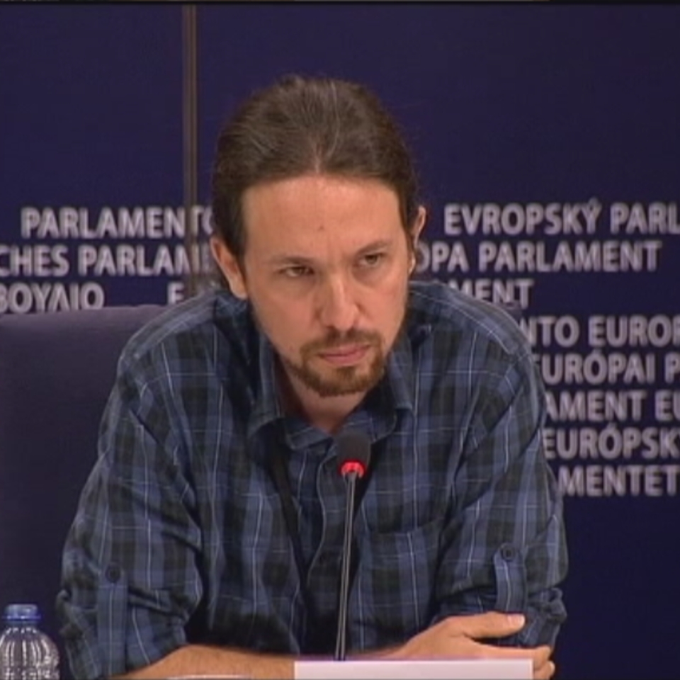 Pablo Iglesias Europako Parlamentuan.