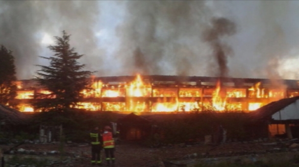 Incendio en el Colegio Izarra