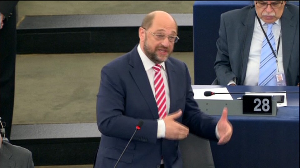 Martin Schulz, reelegido presidente del Parlamento Europeo. 
