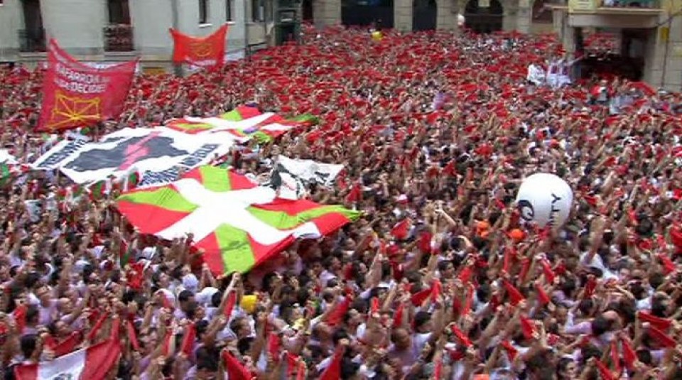 Ambiente festivo en el txupinazo. Foto: EiTB