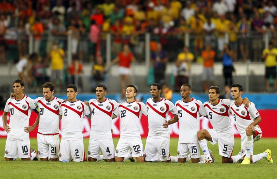 Costa Ricako jokalariak. Efe.