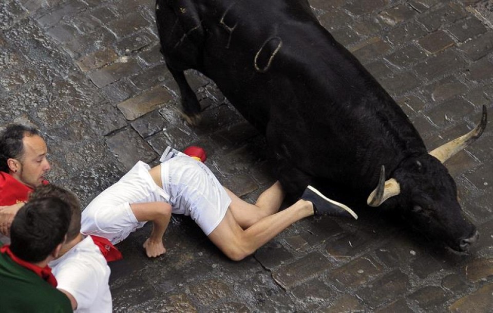 Encierro del 12 de julio. EFE