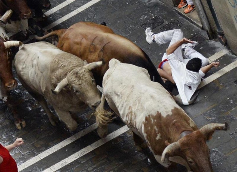 Encierro del 12 de julio. EFE