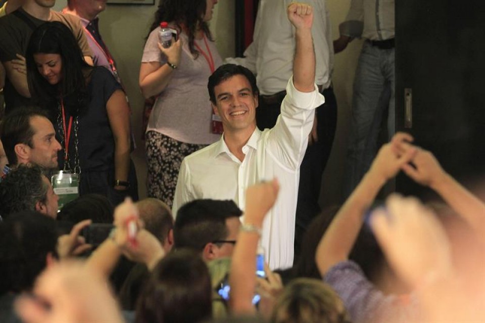 El que será nuevo secretario general del PSOE, Pedro Sánchez.