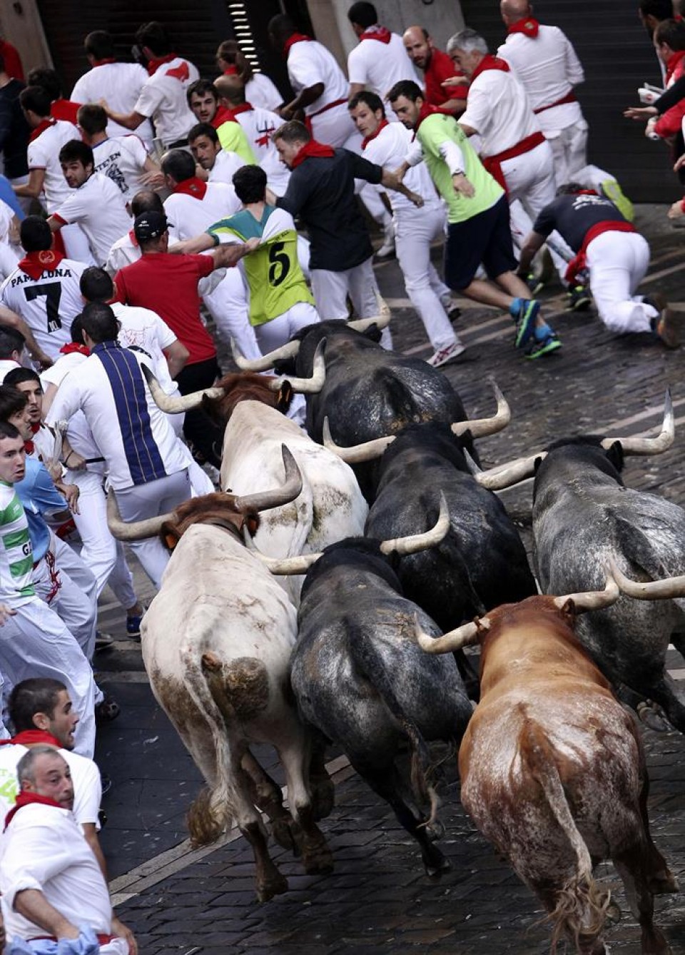 Encierro del 14 de julio. Foto: EFE