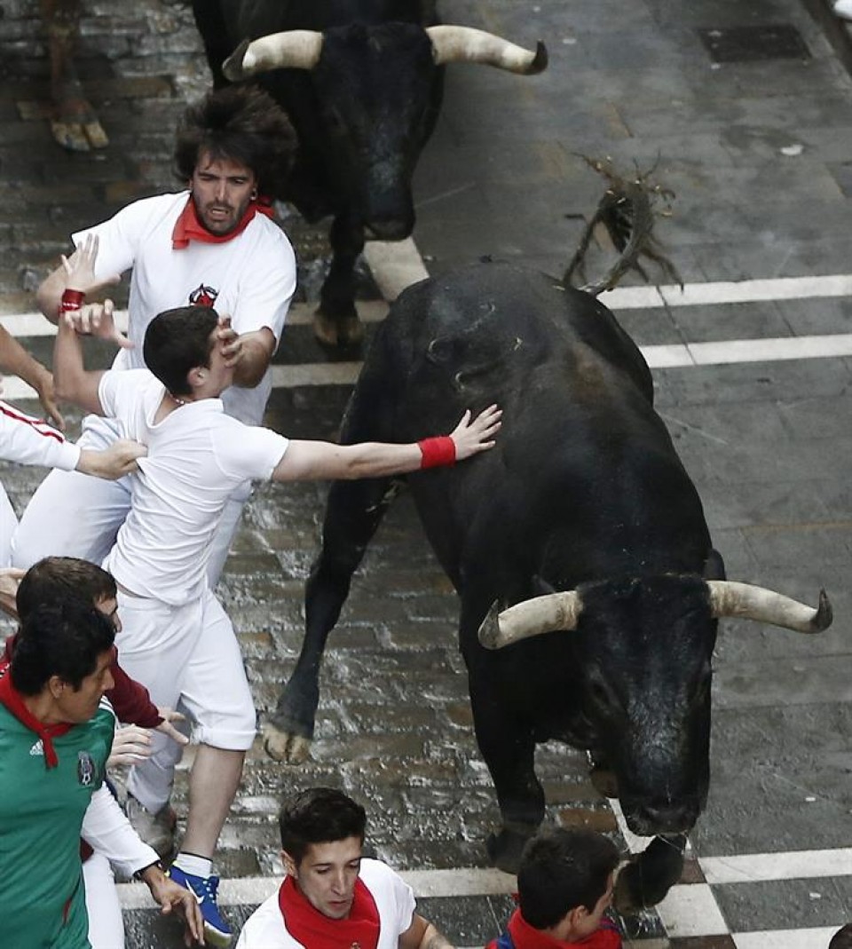 Encierro del 14 de julio. Foto: EFE