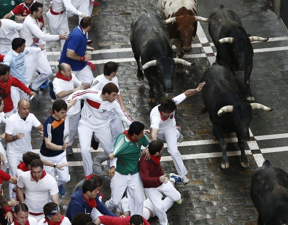 Encierro del 14 de julio. Foto: EFE