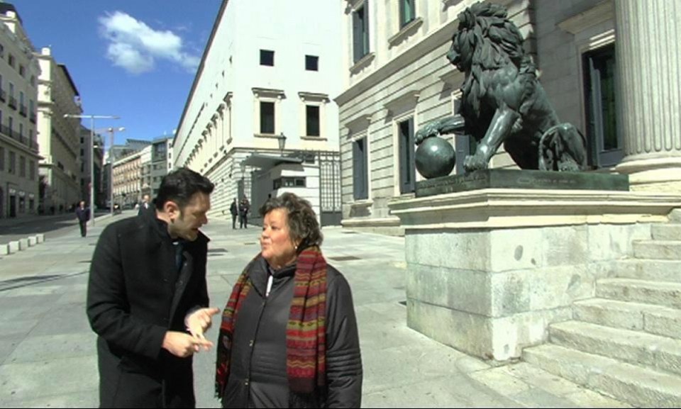 Cristina Almeida y Iñaki Lopez en el congreso