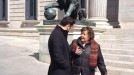 Cristina Almeida y Iñaki Lopez en el congreso