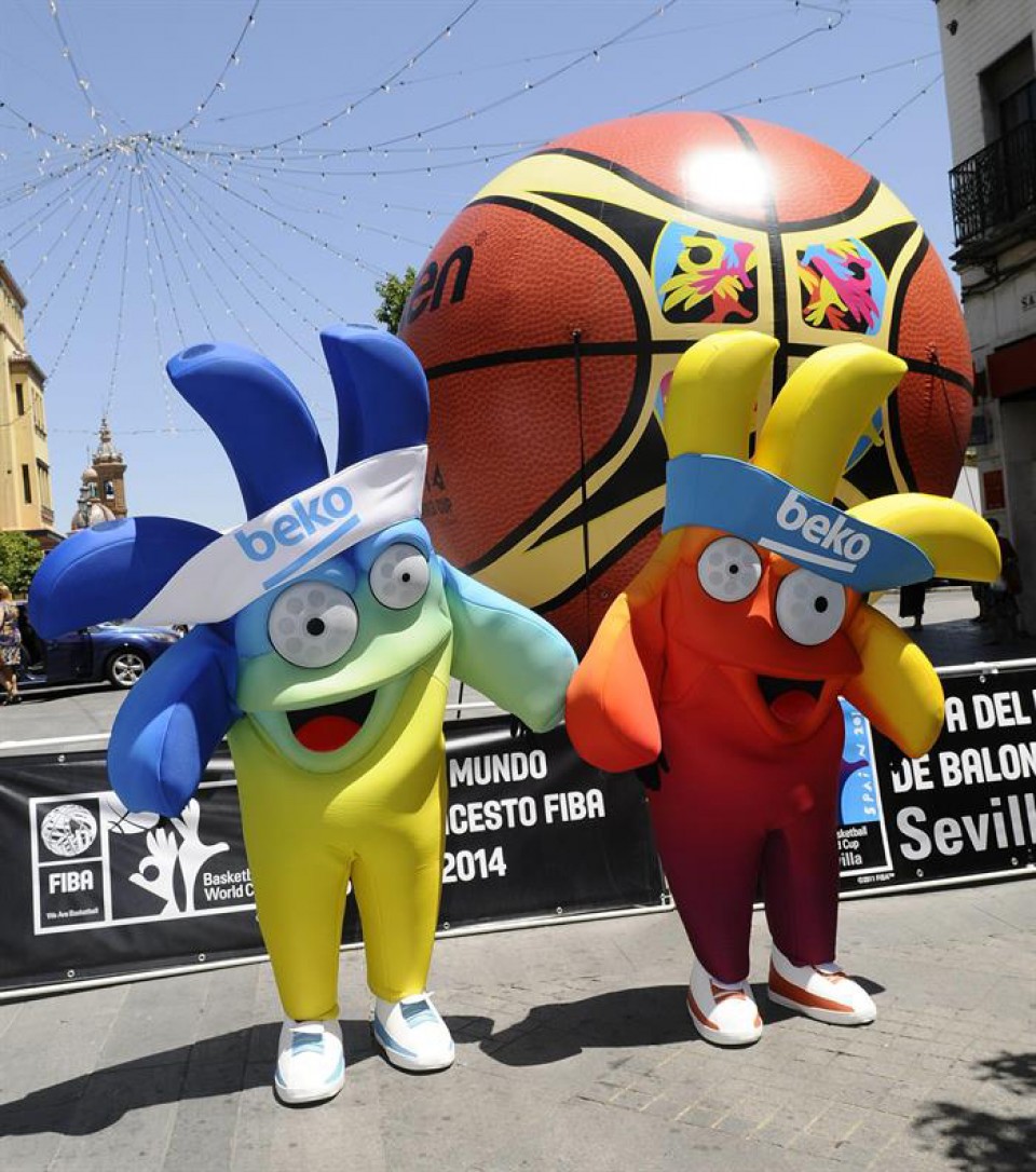 Las mascotas del Mundial / EFE.