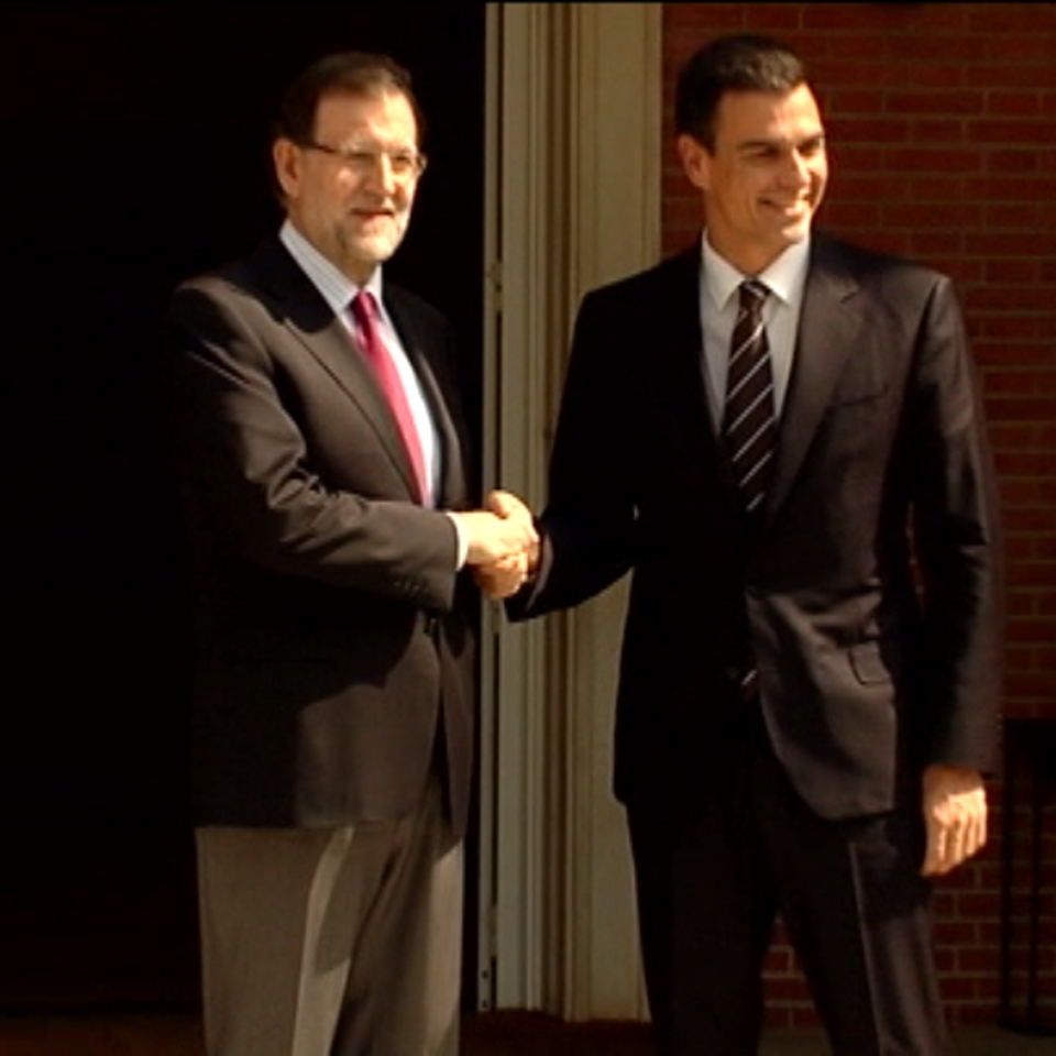 Mariano Rajoy eta Pedro Sanchez Moncloan bildu dira