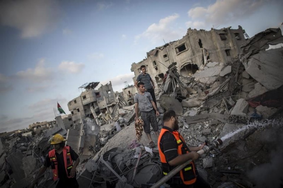 Gaza, devastada por los bombardeos de Israel. EFE