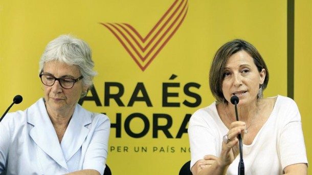 Muriel Casals y Carme Forcadell, en la presentación. Foto: EFE.