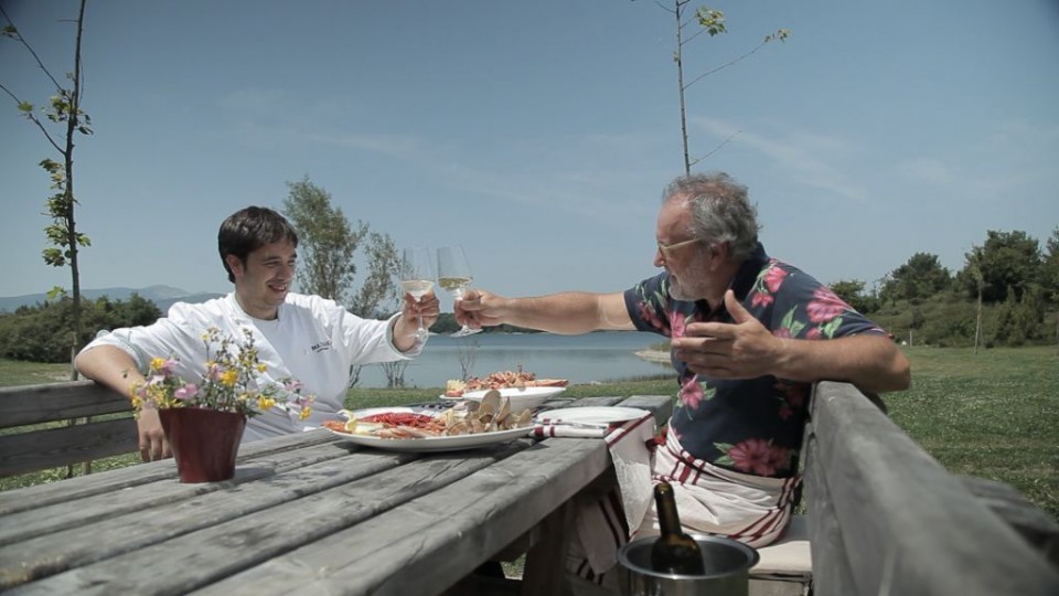 Ramón Roteta comiendo en Legutio