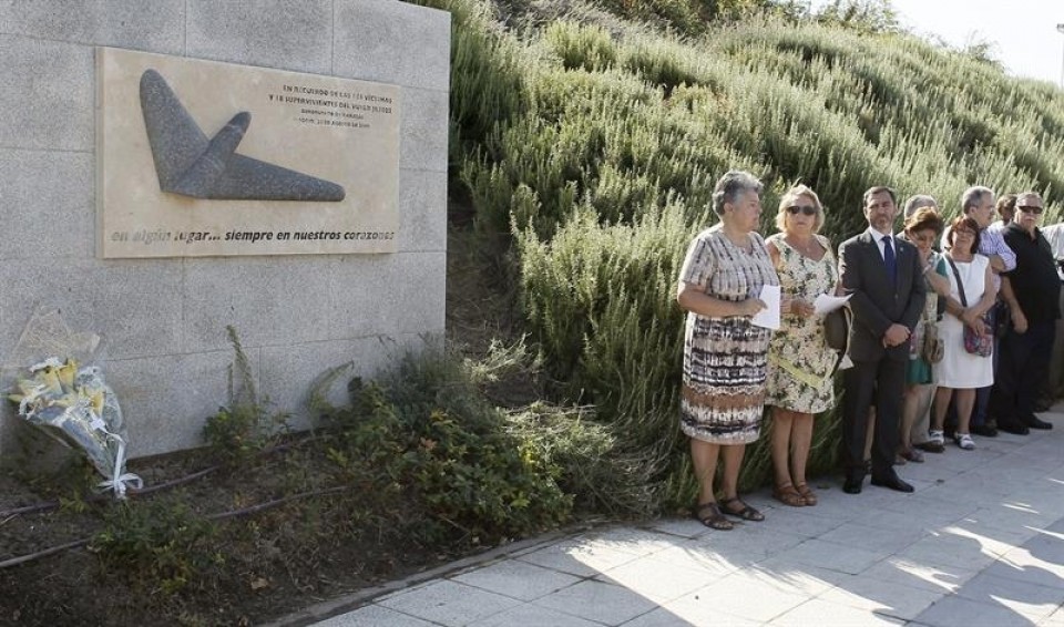 Homenaje a las víctimas de Spanair, celebrado hace un año.