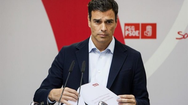 Pedro Sanchez PSOEko idazkari nagusia. Argazkia: EFE