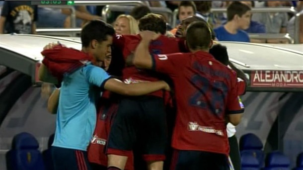 Osasuna celebra el gol del empate. Foto: EITB